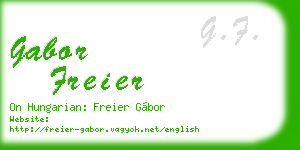 gabor freier business card